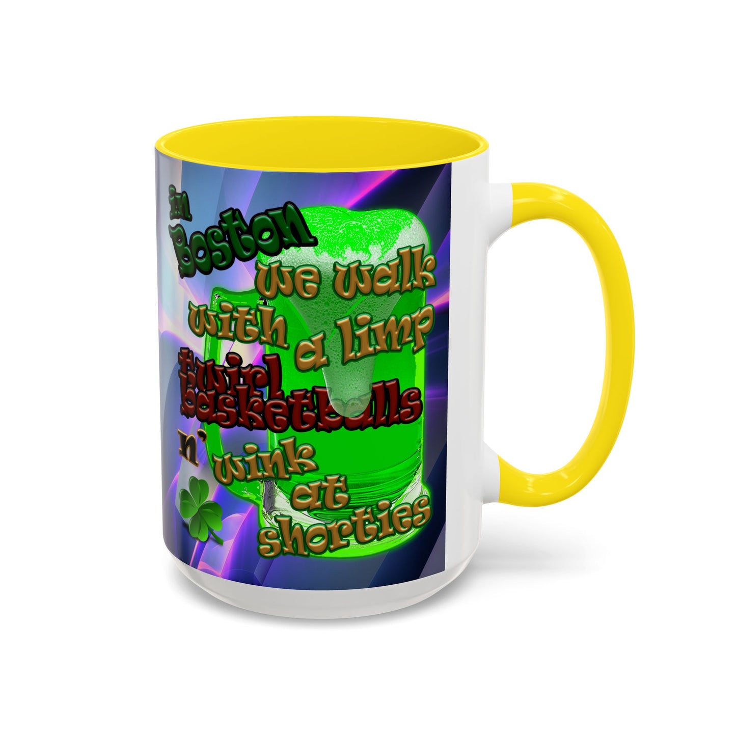 celtics logo - Accent Mug (grey-pink wave)