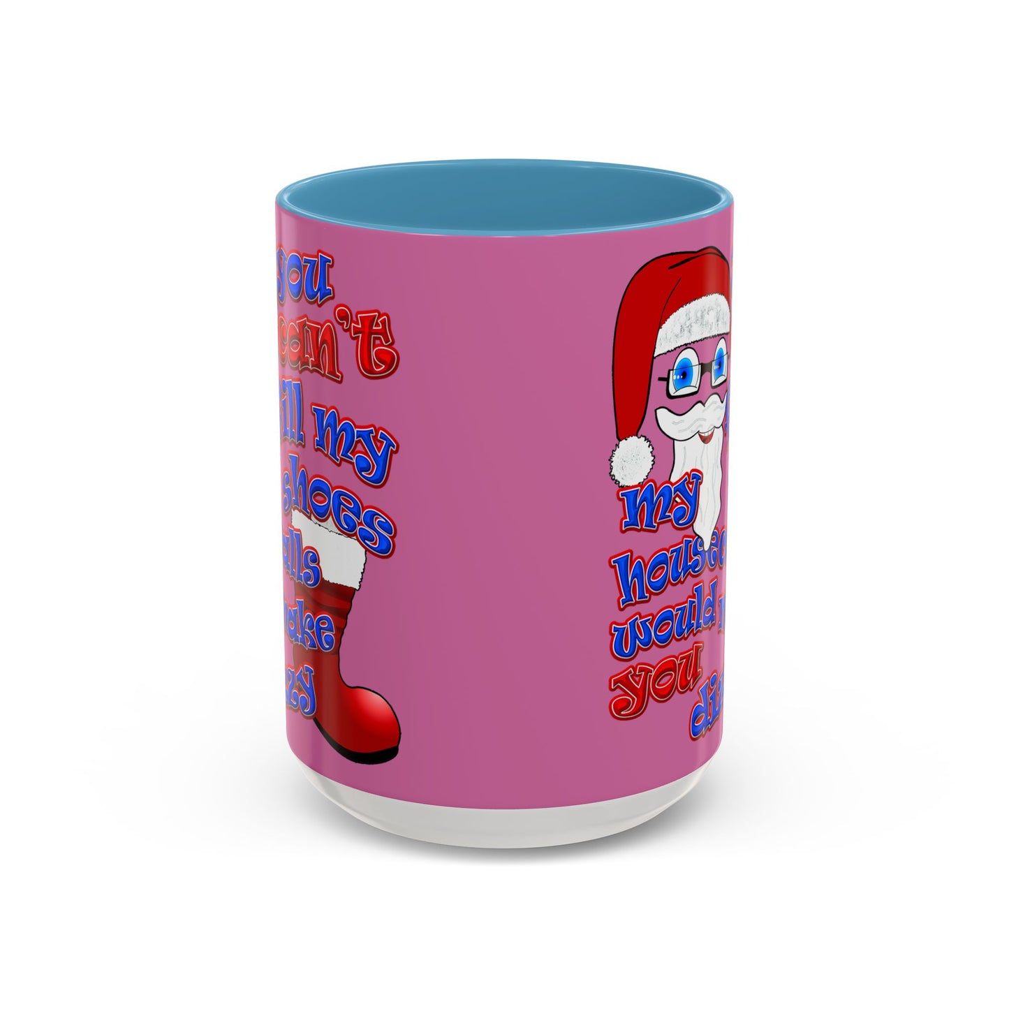 santa's shoes - Accent Mug (light pink)
