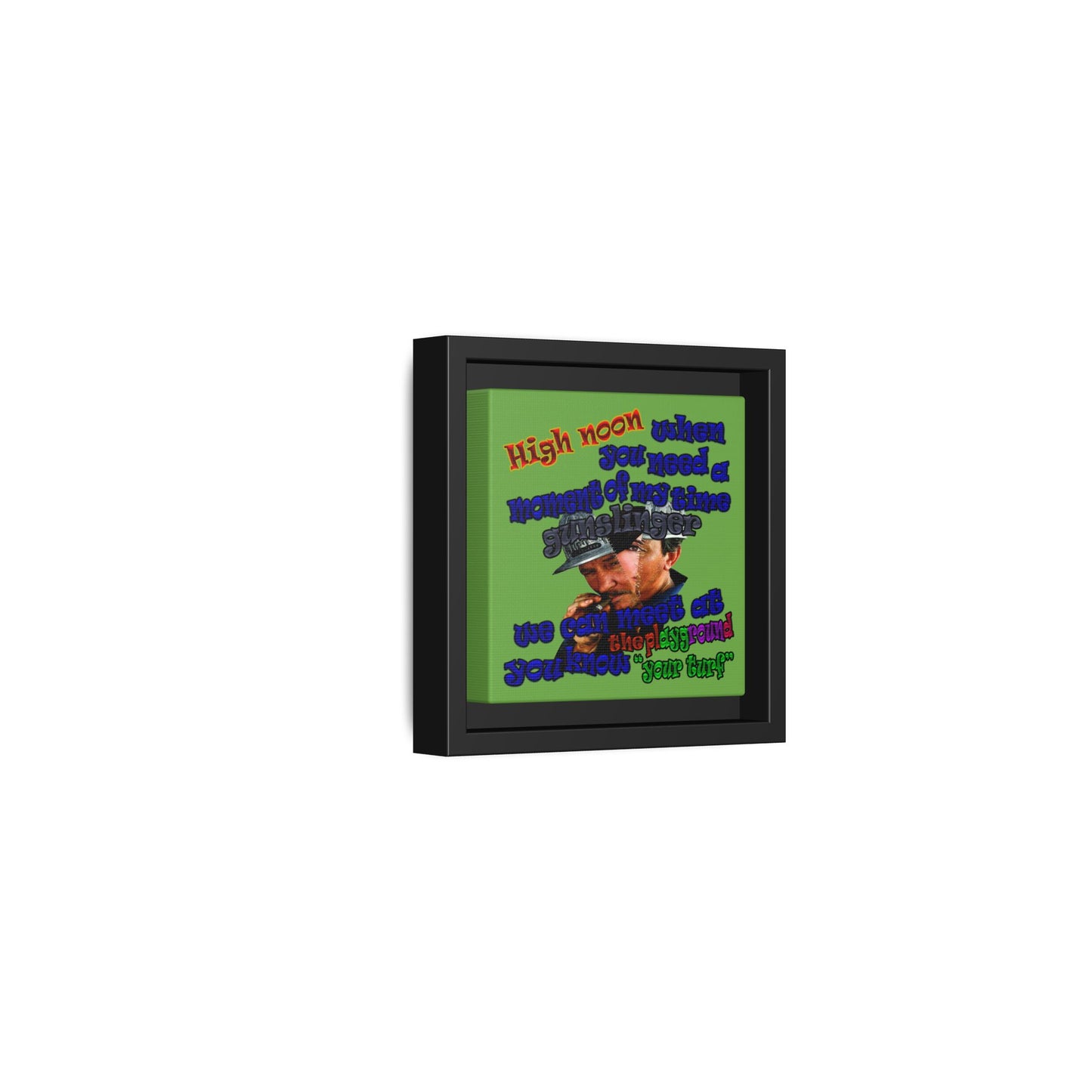 high noon - framed canvas art (green)