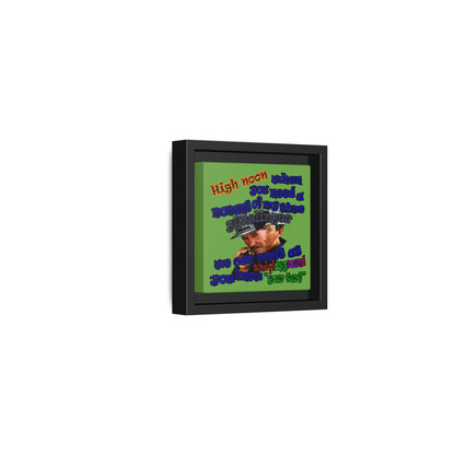high noon - framed canvas art (green)