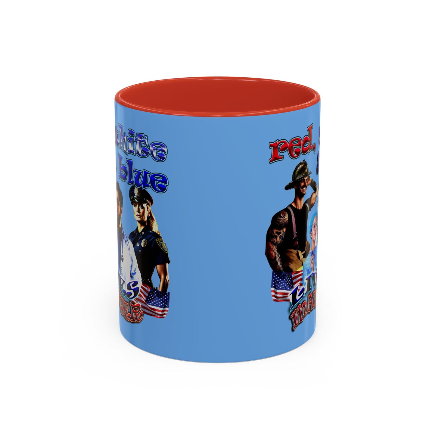 rw&b lives matter - Accent Mug (light blue)