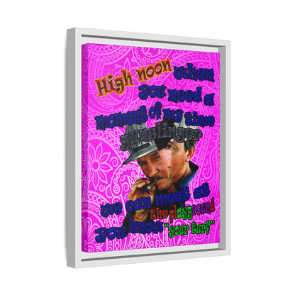 high noon - framed canvas art (pink swirl)