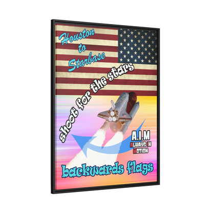 shoot for the stars - framed canvas art (color blur)