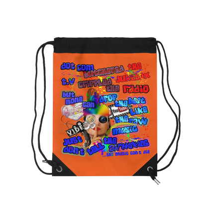 drop the beat - Drawstring Bag (orange)