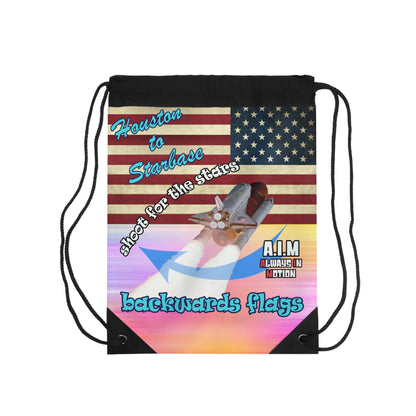 shoot for the stars - Drawstring Bag (color blur)