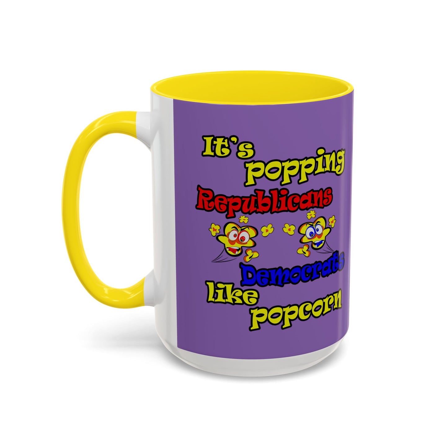 popping like popcorn - Accent Mug (light purple)