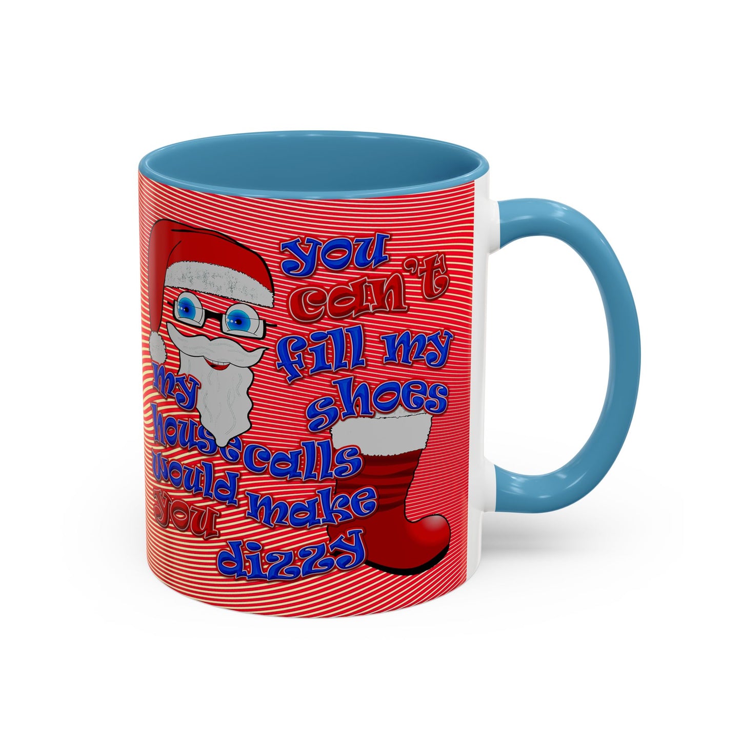 santa's shoes - Accent Mug (yellow-orange wave)