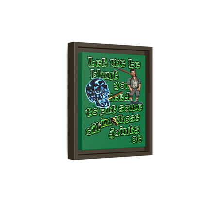 og - framed canvas art (dark green)