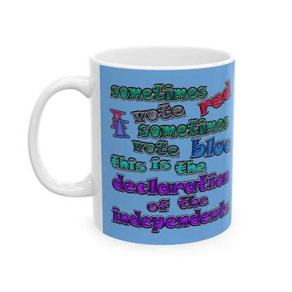 declaration of the independents - White Mug (light blue)