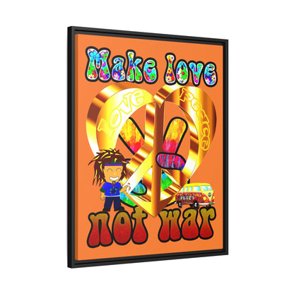 love peace - framed canvas art (crusta)