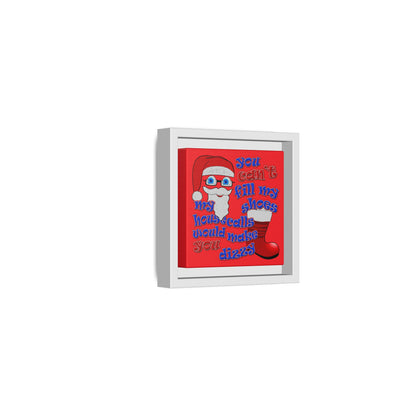 santa's shoes - framed canvas art (red)