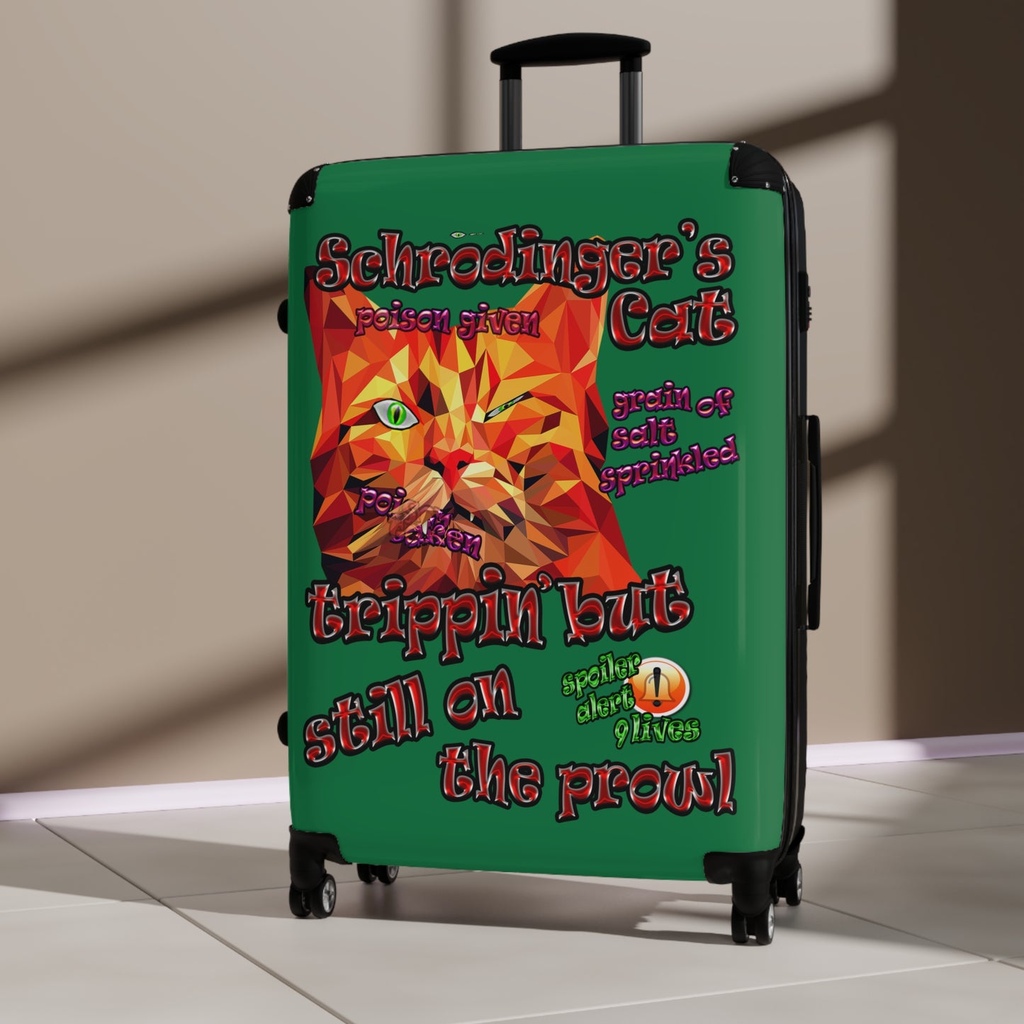 schrodinger's cat - Suitcase (dark green)
