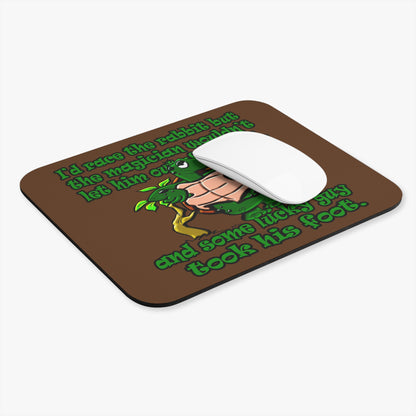 turtle race - Mouse Pad (Rectangle) (brown)