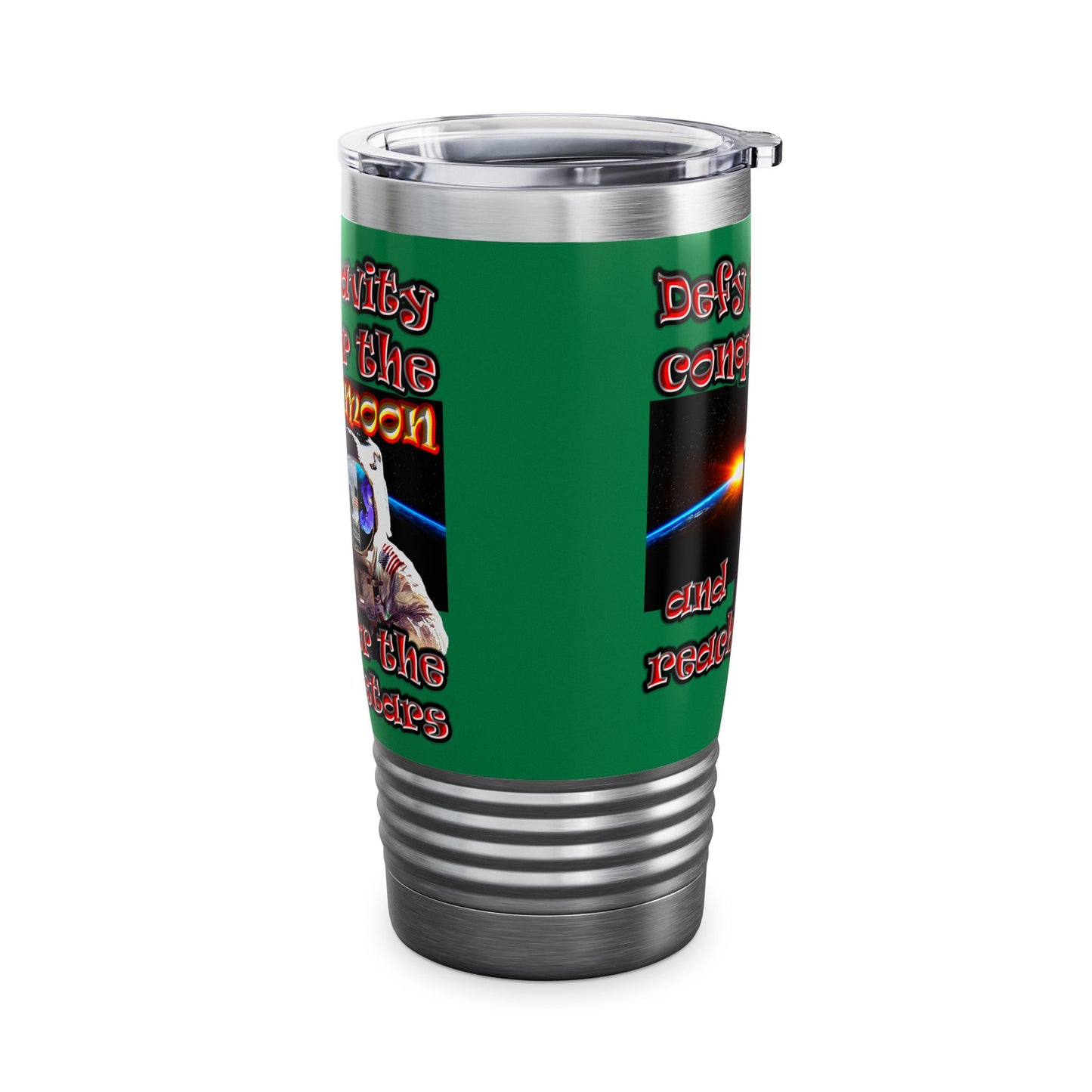 defy conquer reach - Ringneck Tumbler, 20oz (dark green)