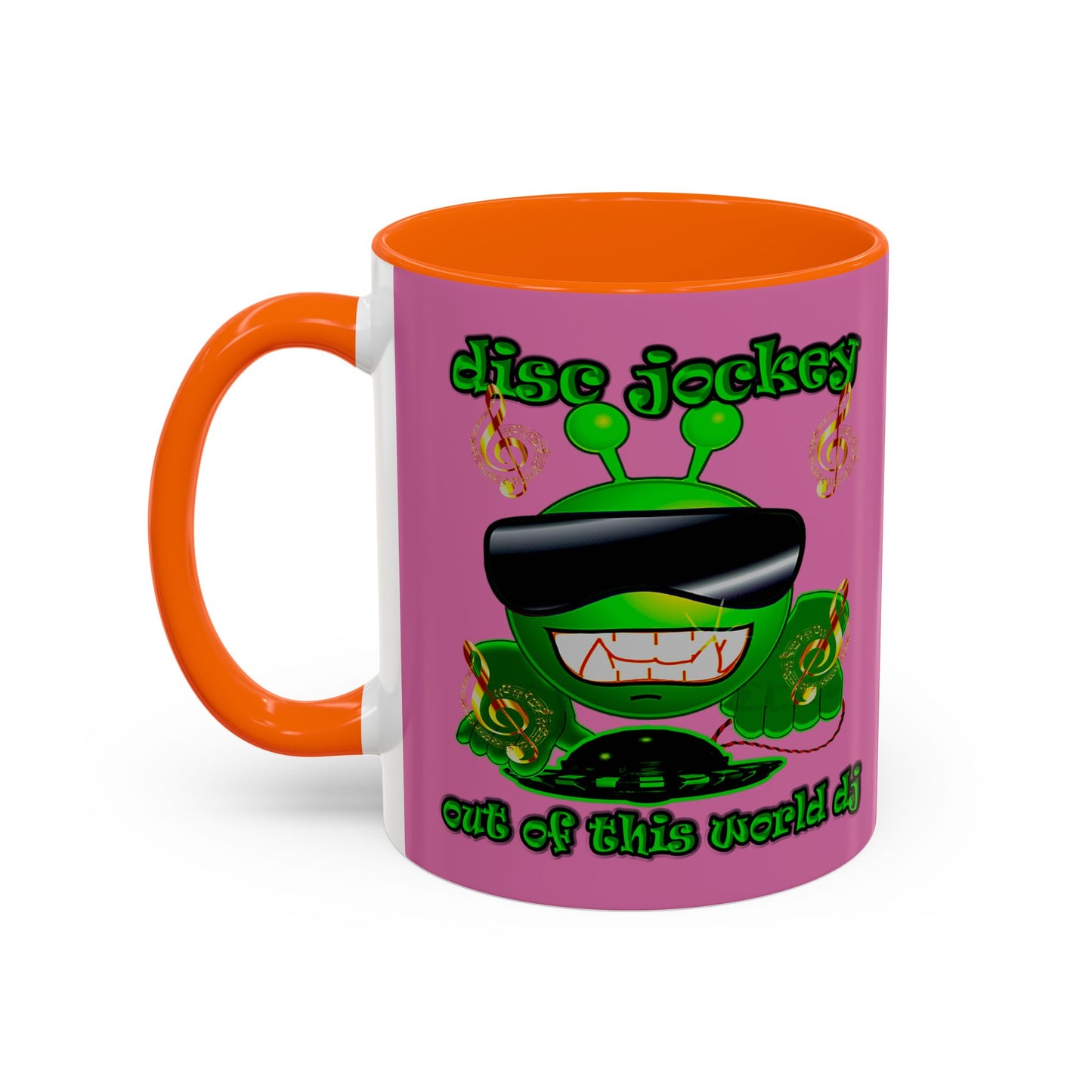 disc jockey - Accent Mug (light pink)