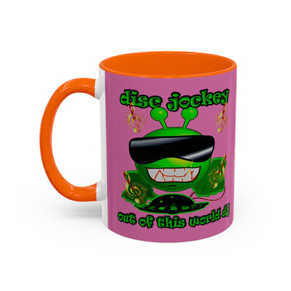 disc jockey - Accent Mug (light pink)
