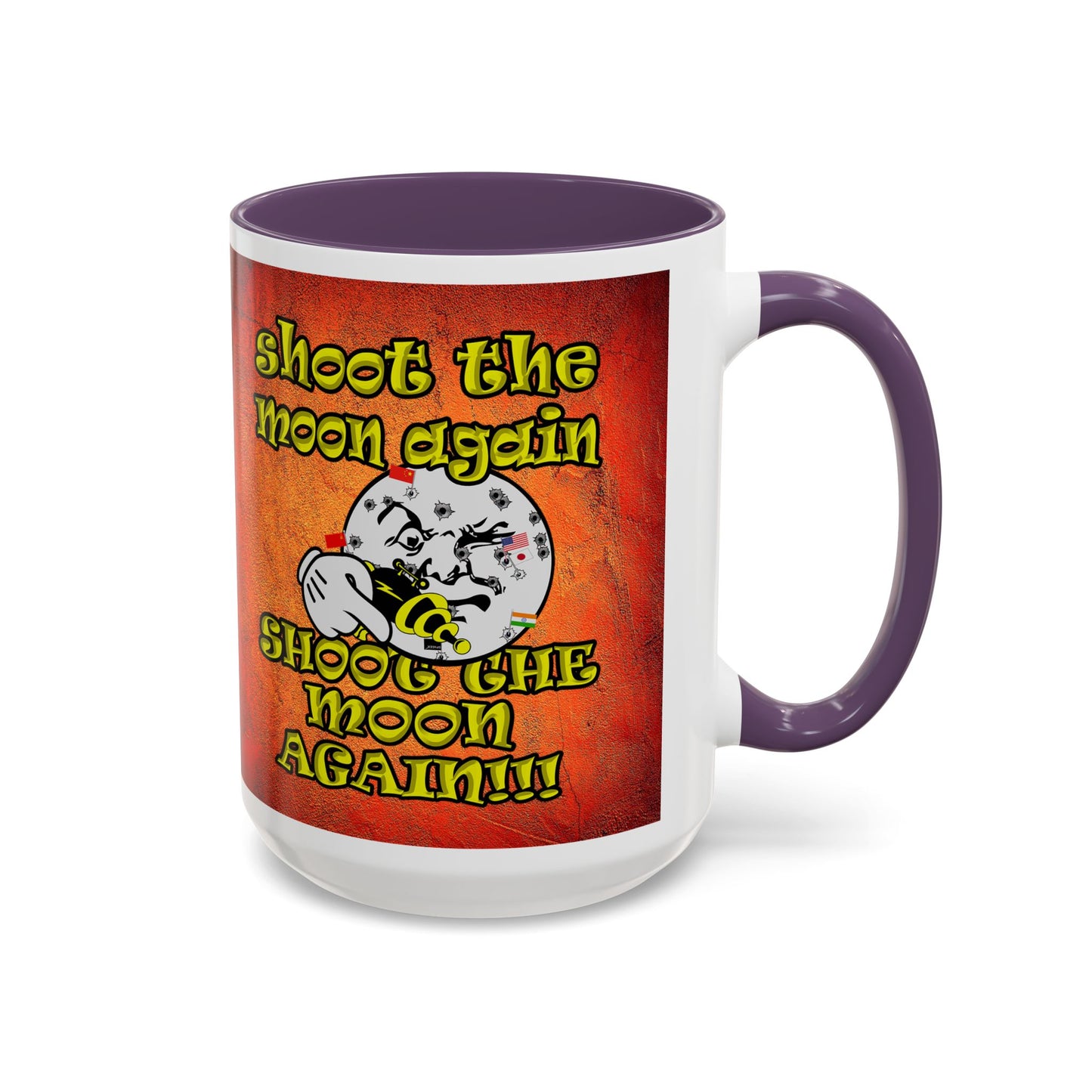 shoot the moon again - Accent Mug (burnt orange)