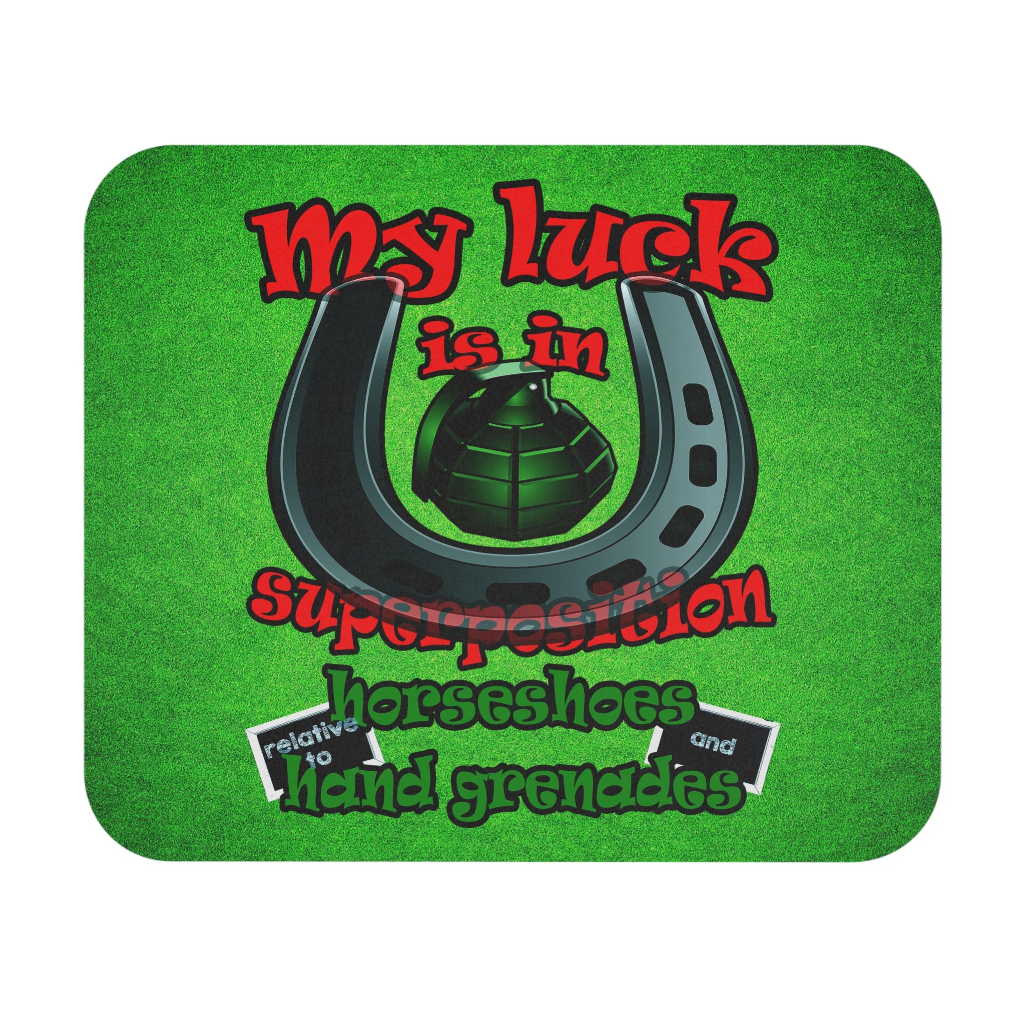 my luck - Mouse Pad (Rectangle) (green turf)