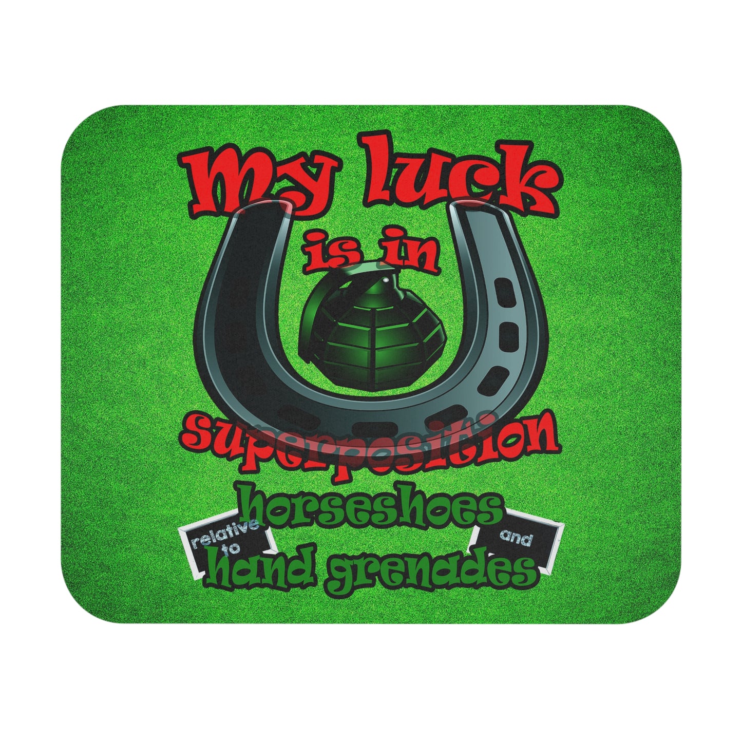 my luck - Mouse Pad (Rectangle) (green turf)