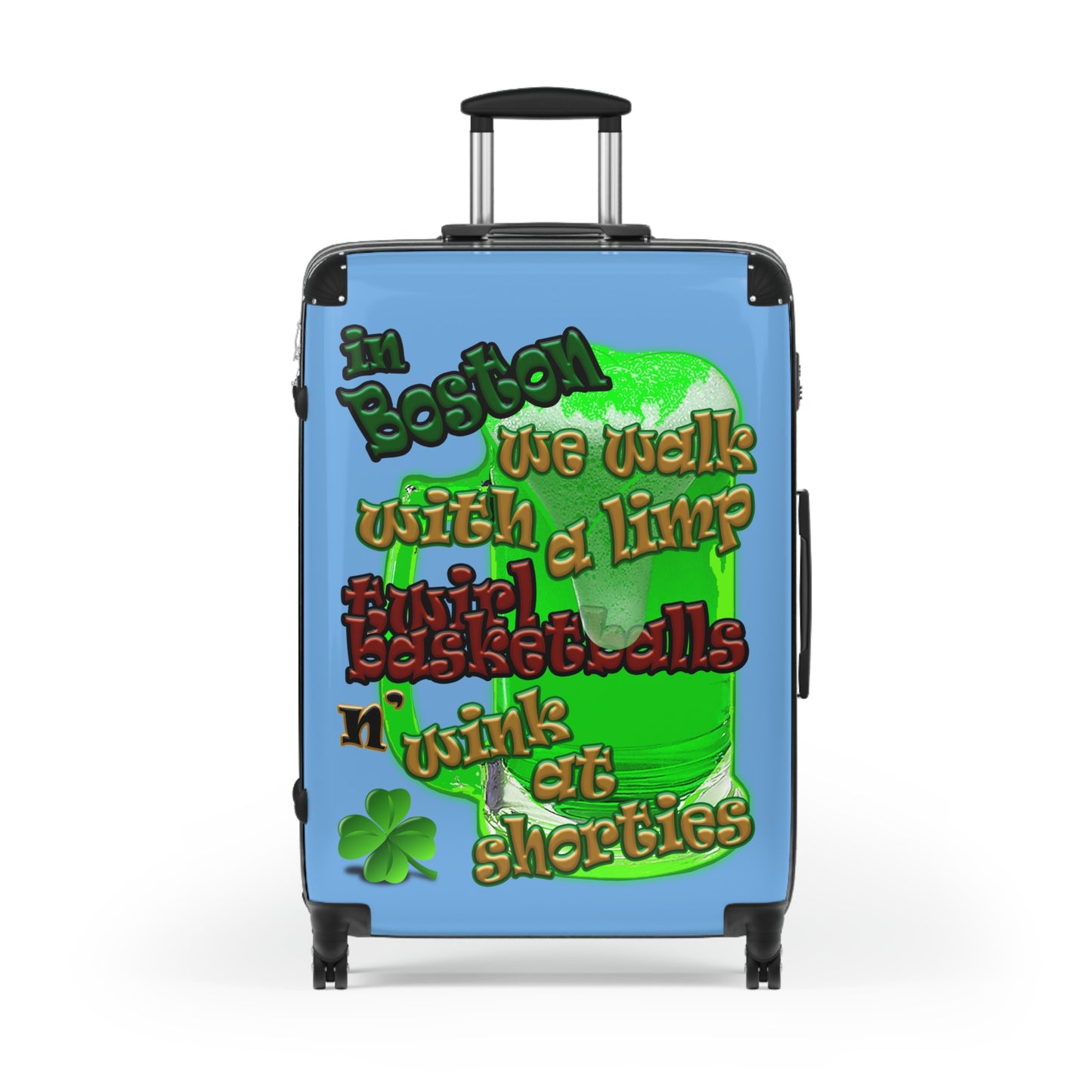 celtics logo - Suitcase (light blue)