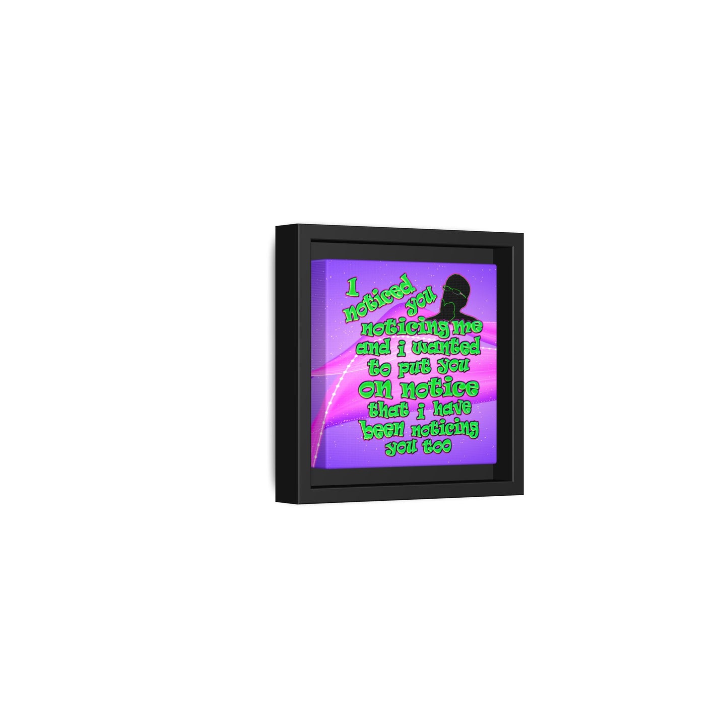 noticed you noticing - framed canvas art (purple-pink wave)