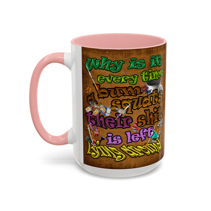 the bum's shit - Accent Mug (brown papyrus)