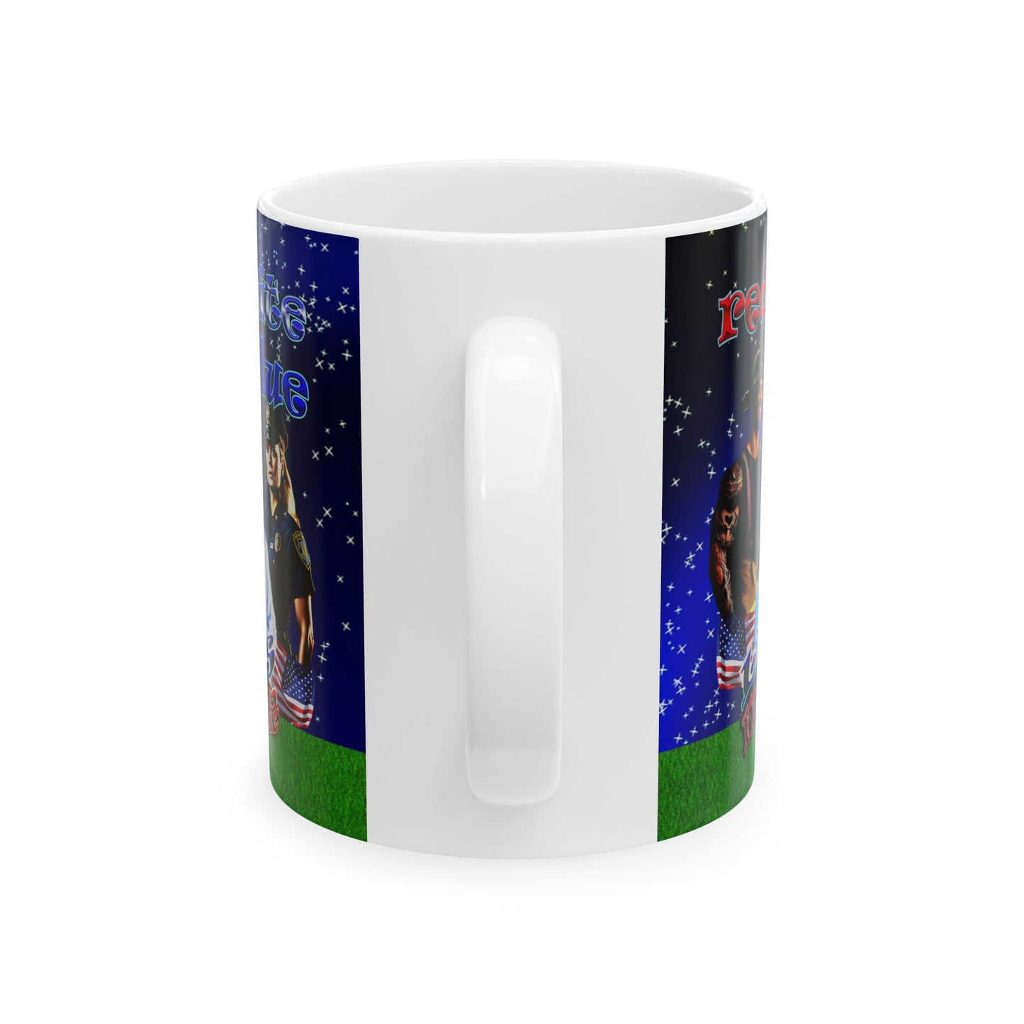 rw&b lives matter - White Mug ('snoops' background)