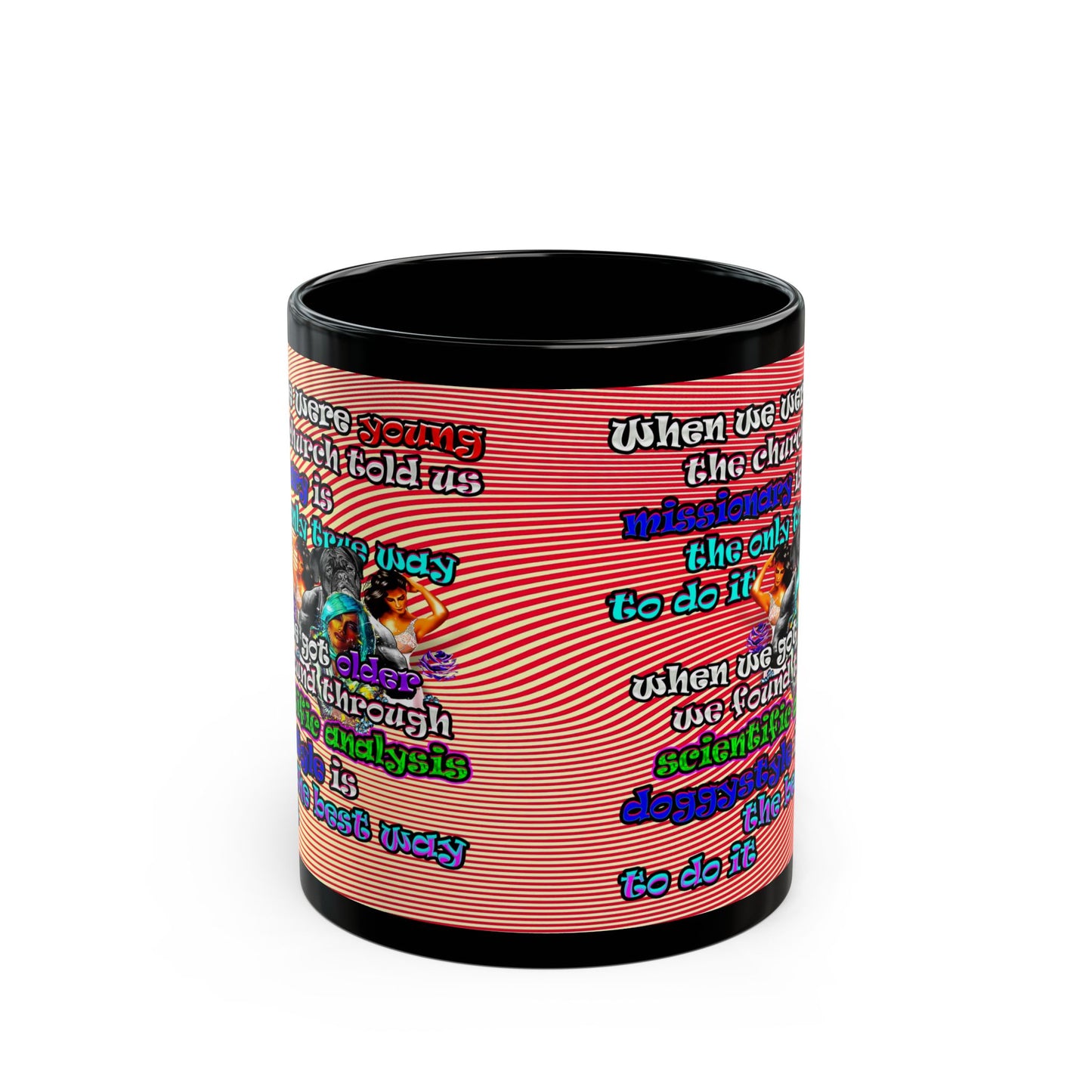 doggystyle - Black Mug (yellow-orange wave)