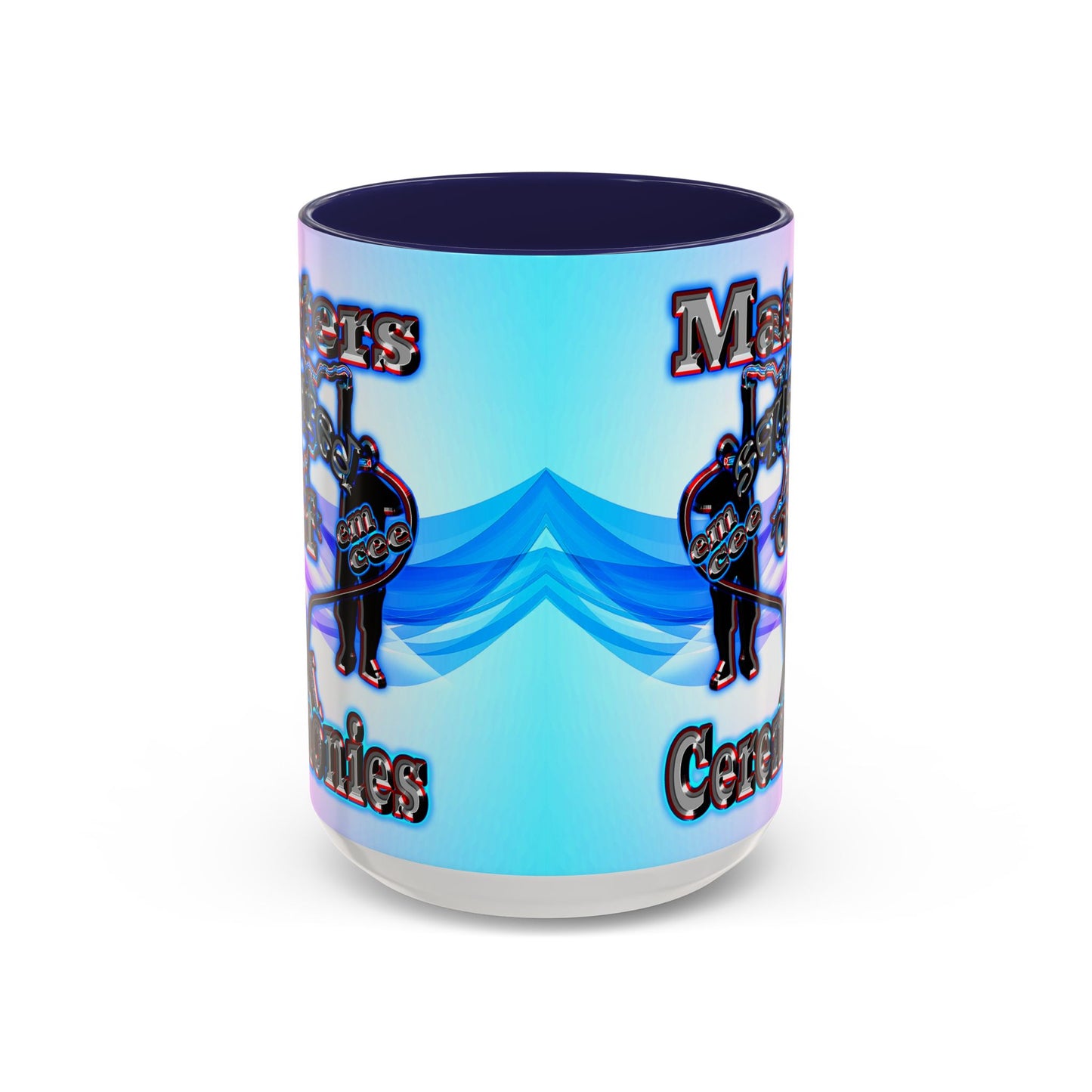 em cee squared - Accent Mug (light blue-pink wave)