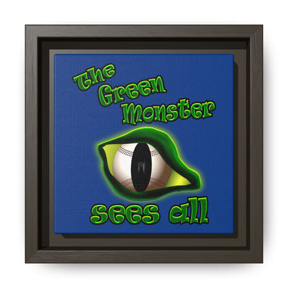 green monster - framed canvas art (dark blue)
