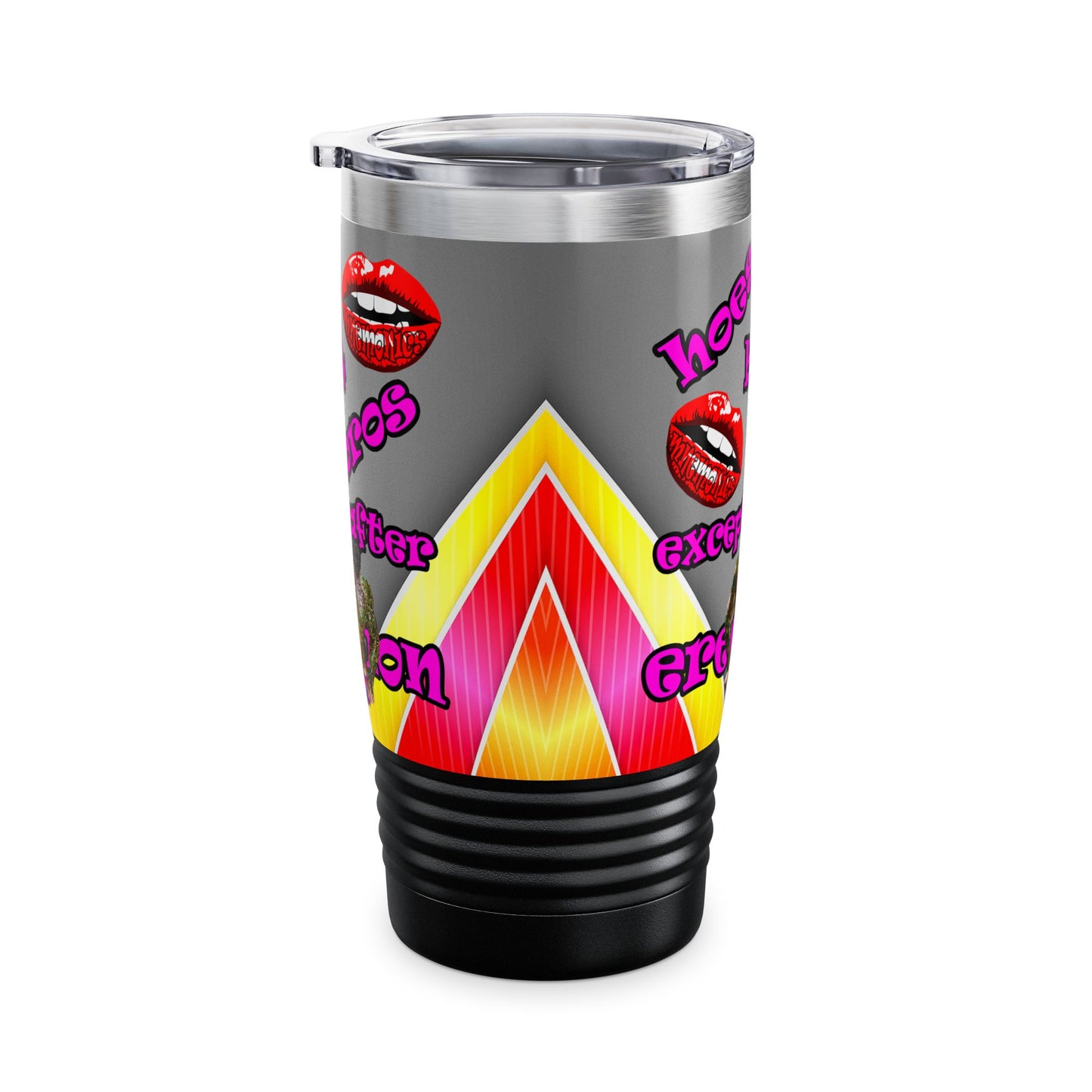 hoes b4 bros - Ringneck Tumbler, 20oz (rainbow split)