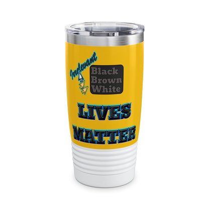 irrelevant - Ringneck Tumbler, 20oz (yellow)