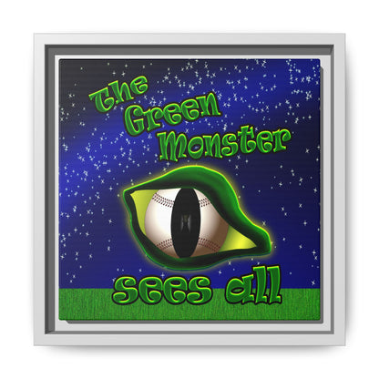 green monster - framed canvas art ('snoops' background)