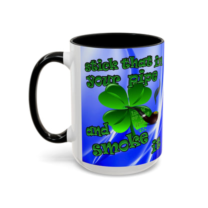 celtics logo - Accent Mug (blue-white wave)