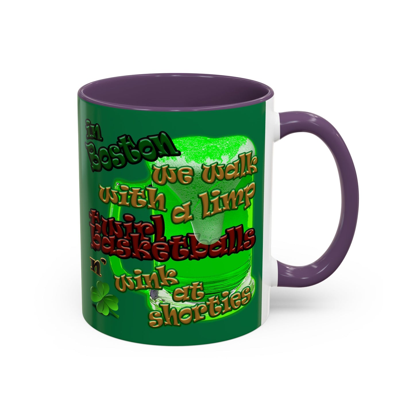 celtics logo - Accent Mug (dark green)