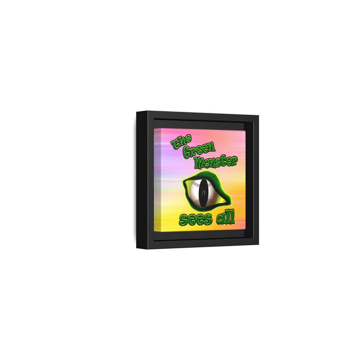 green monster - framed canvas art (color blur)