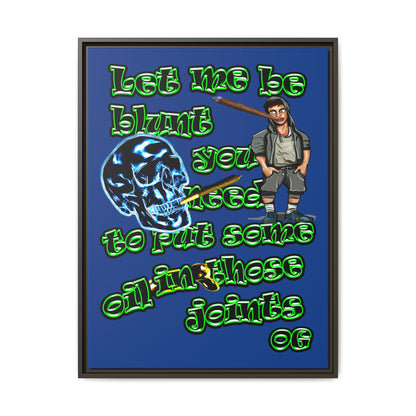 og - framed canvas art (dark blue)