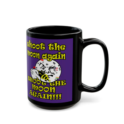 shoot the moon again - Black Mug (purple)