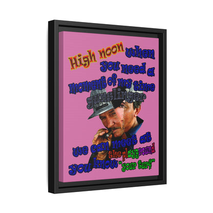 high noon - framed canvas art (light pink)
