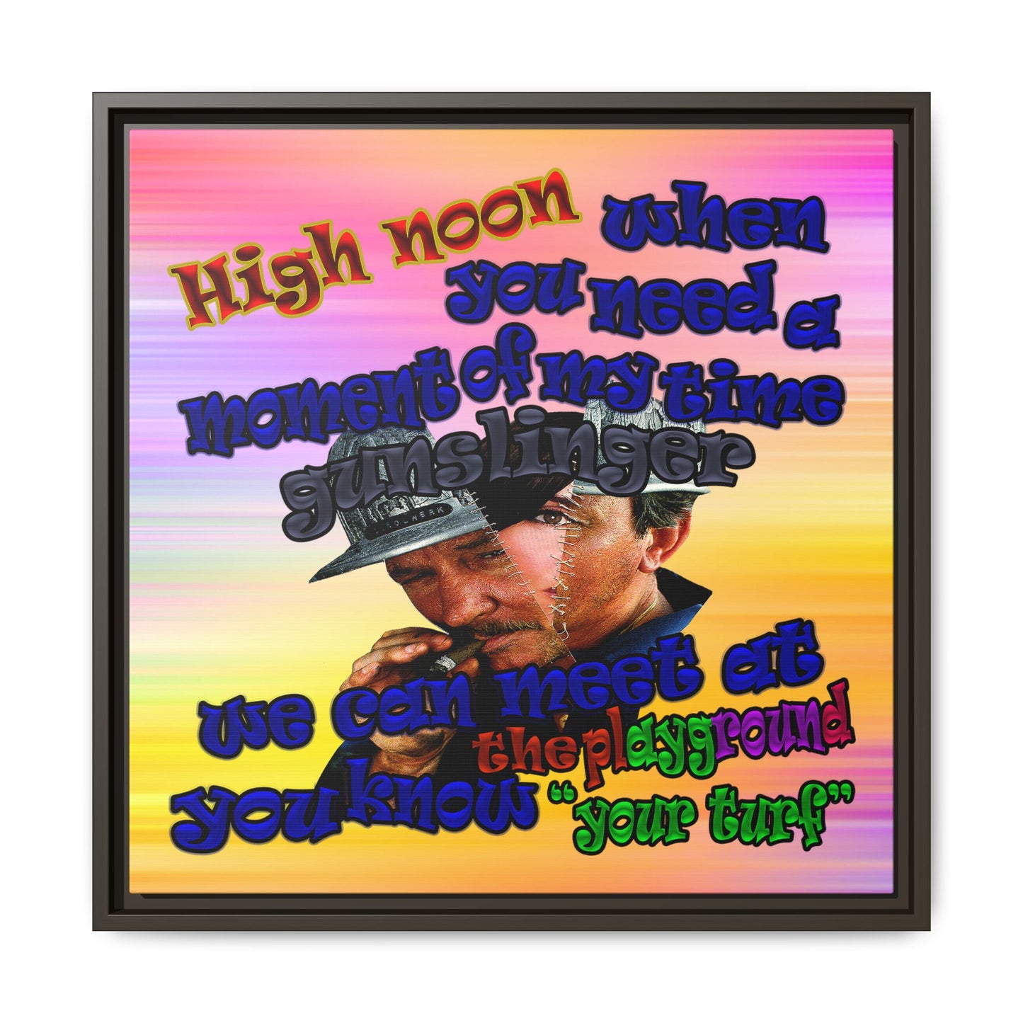 high noon - framed canvas art (color blur)