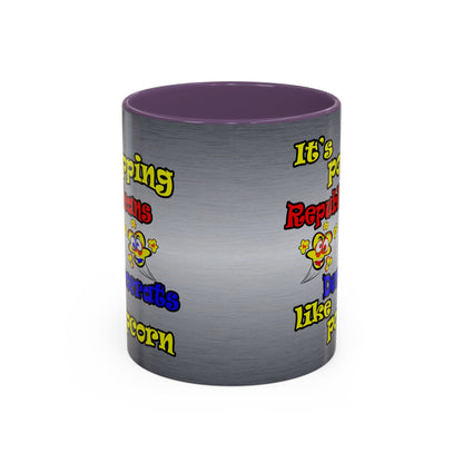 popping like popcorn - Accent Mug (brushed nickel)