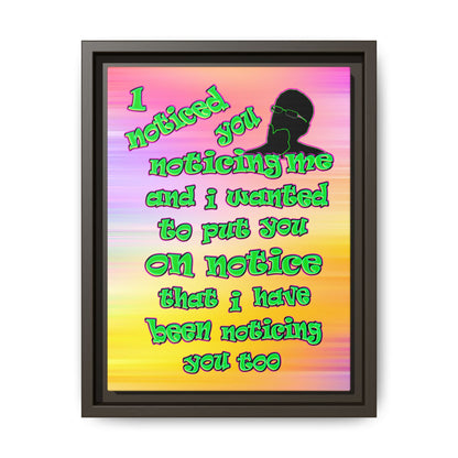 noticed you noticing - framed canvas art (color blur)