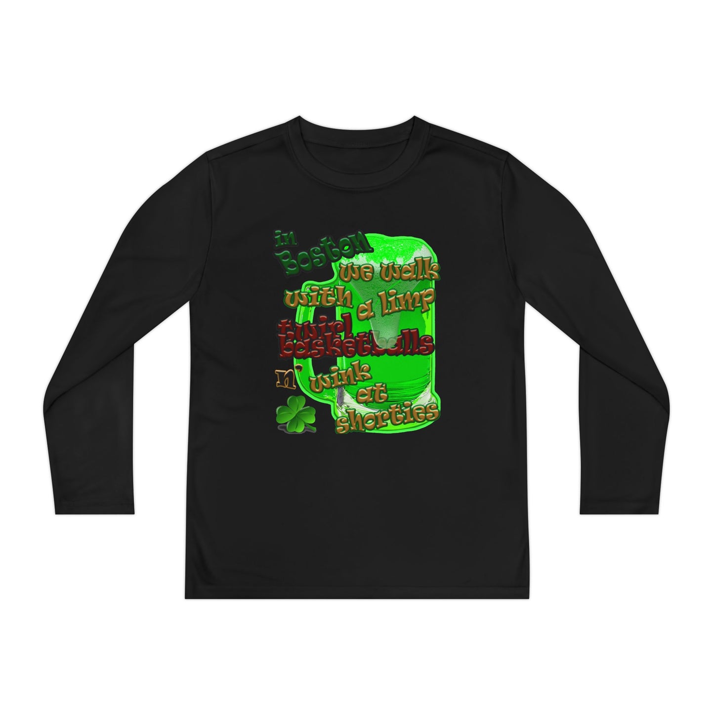 celtics logo - Youth Long Sleeve Competitor Tee