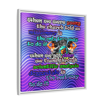 doggystyle - framed canvas art (purple wave)