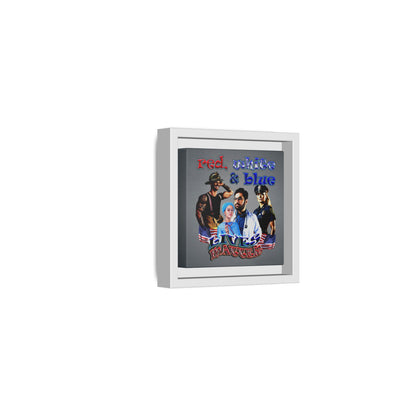 rw&b lives matter - framed canvas art (grey-light grey)