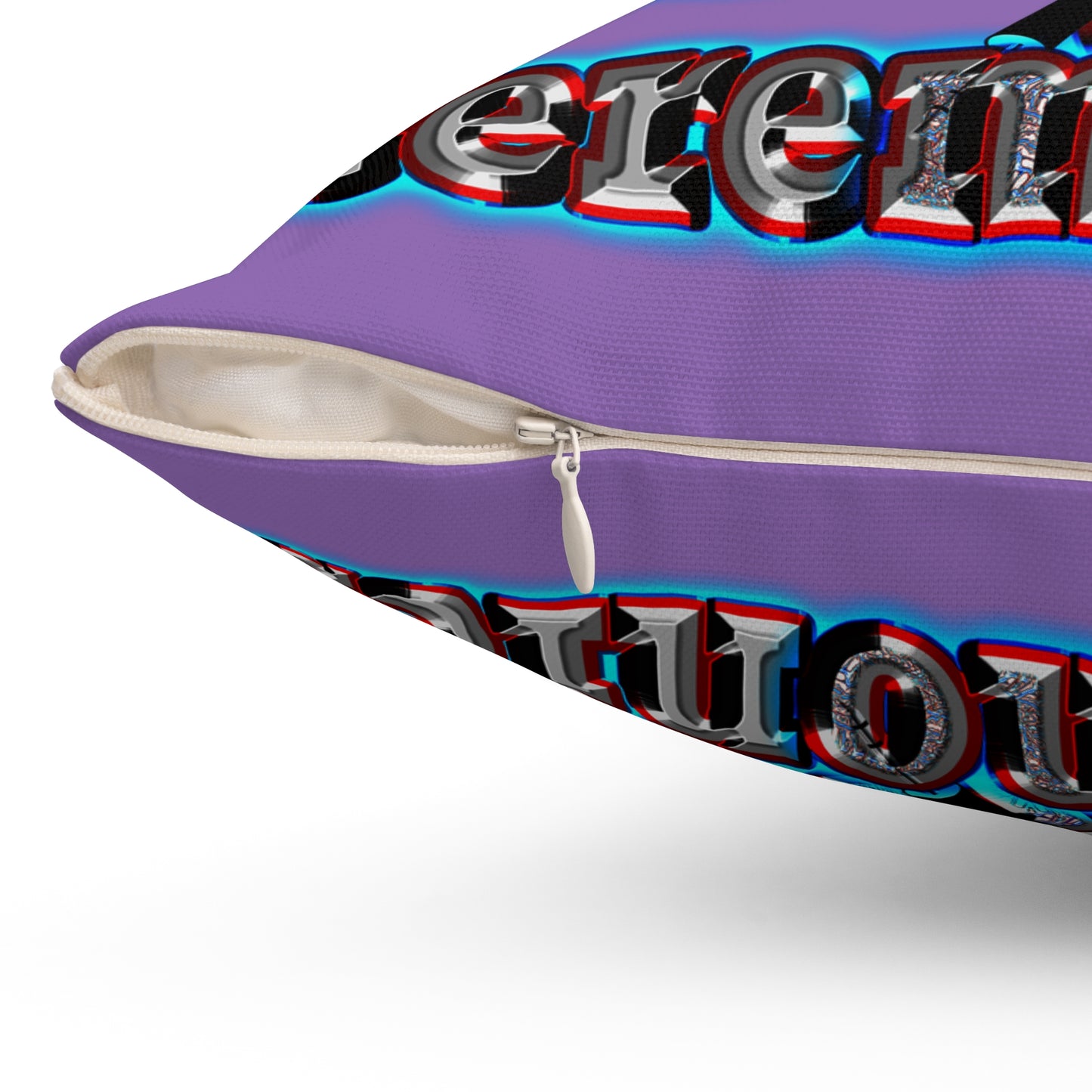 em cee squared - Spun Polyester Square Pillow - (light purple)