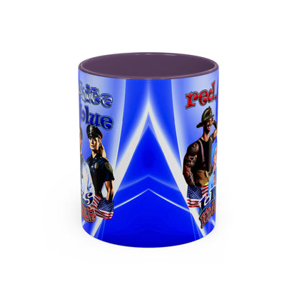 rw&b lives matter - Accent Mug (blue-white wave)