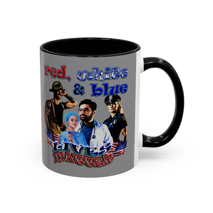 rw&b lives matter - Accent Mug (grey)