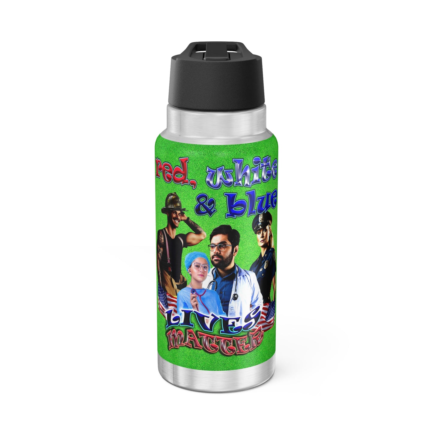 rw&b lives matter - Gator Tumbler, 32oz  (green turf)