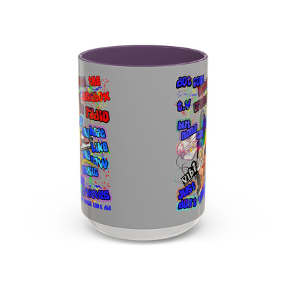 drop the beat - Accent Mug (light grey)